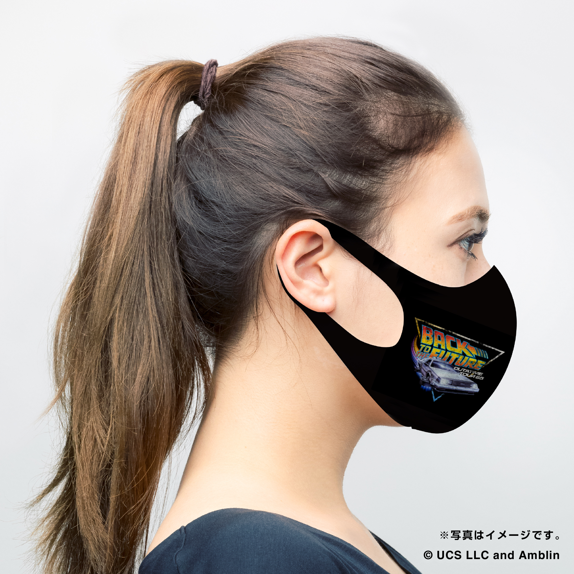 Back To The Future ぴったりマスク デロリアン エンブレム Space Age Goods Shop スポーツ アニメ キャラクターコラボグッズ通販