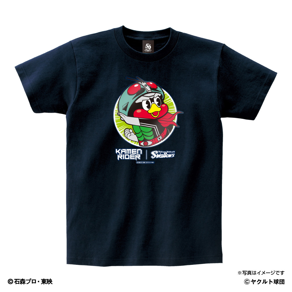 仮面ライダー 東京ヤクルトスワローズ Tシャツ 変身 キッズ 予約受付中 9月末より順次発送予定 Space Age Goods Shop スポーツ アニメ キャラクターコラボグッズ通販