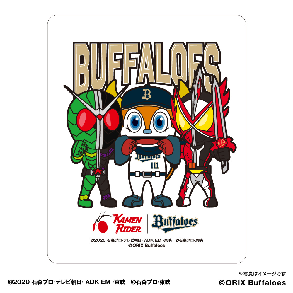 仮面ライダー オリックス バファローズ ステッカー3枚セット 予約受付中 9月末より順次発送予定 Space Age Goods Shop スポーツ アニメ キャラクターコラボグッズ通販