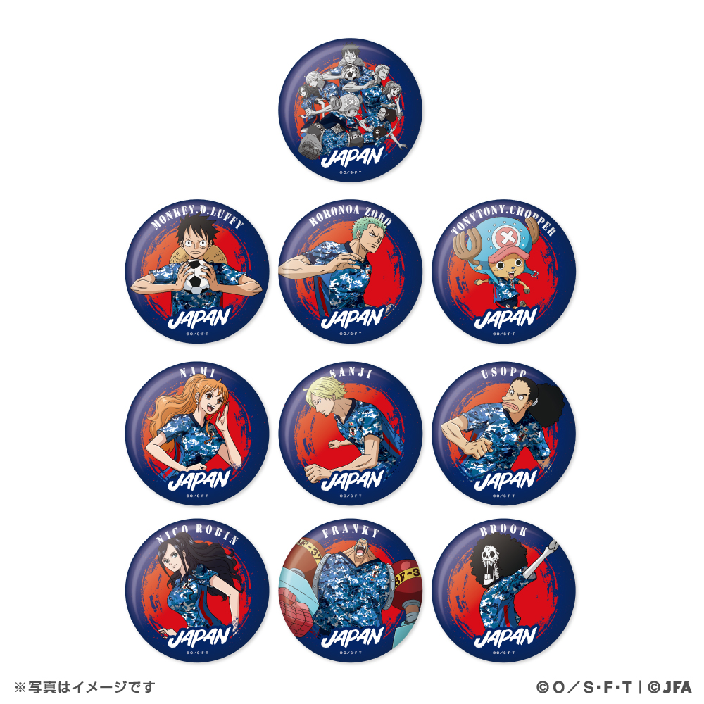 One Piece ドデカ缶バッジ サッカー日本代表ver 二次受注受付中 11月中旬より順次発送 Space Age Goods Shop スポーツ アニメ キャラクターコラボグッズ通販